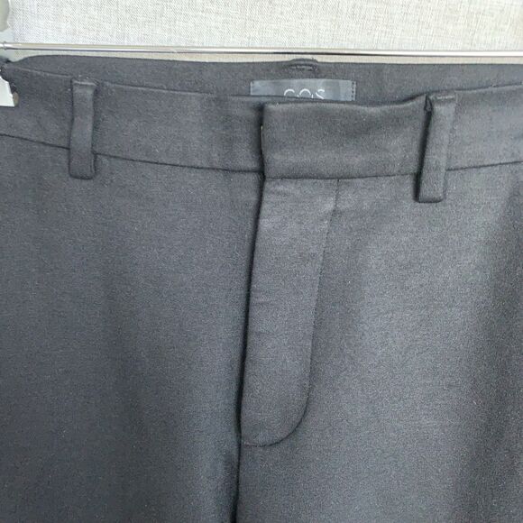 COS Ponte Knit Ankle Zipper Pants Women Stretch Black Stretch Slim Fit Size 30R - Picture 16 of 16